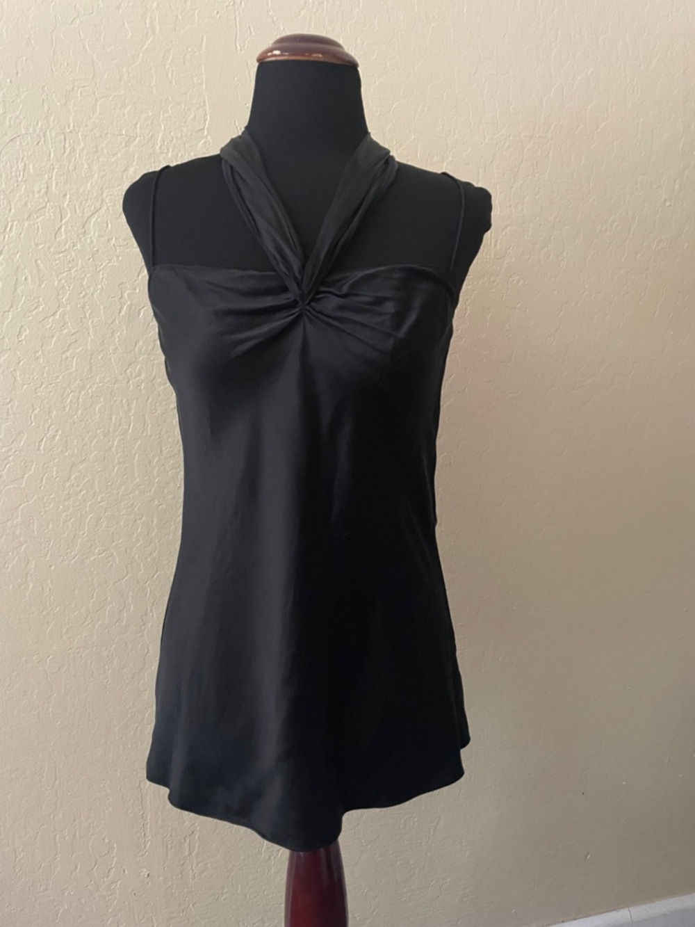 Diane Von Furstenberg Black Twisted Halter Top
